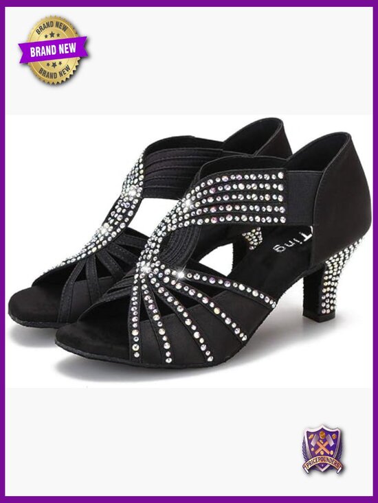 Shoes - Rhinestones Ballroom Dance Shoes Latin Salsa Wedding Practice 2.5in Heels